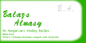 balazs almasy business card